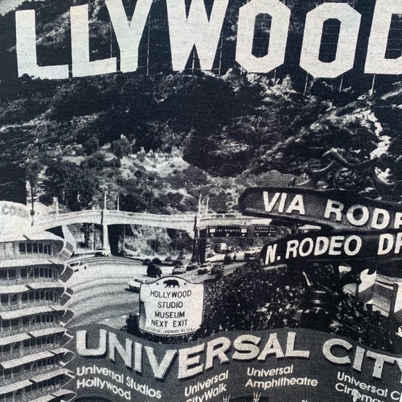 Vintage 1996 Hollywood California All Over Print T-shirt Size XL by Wayne Samuel - Picture 5 of 11
